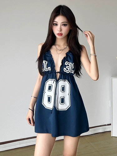 KLIOU Платье для отдыха, мини-юбка, европейский стиль, в цветочек, по фигуре