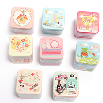 Creative tinplate box with lock storage box Desktop storage finishing storage box Small box Cosmetic box