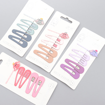 Hyun Yafeng hairclip same female Korean Net red clip candy color clip headgear top clip girl small hair card