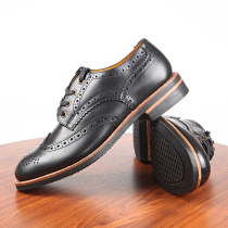 3516 Goodyear online Brook carved business casual leather shoes thick top layer cowhide mens dress Derby shoes