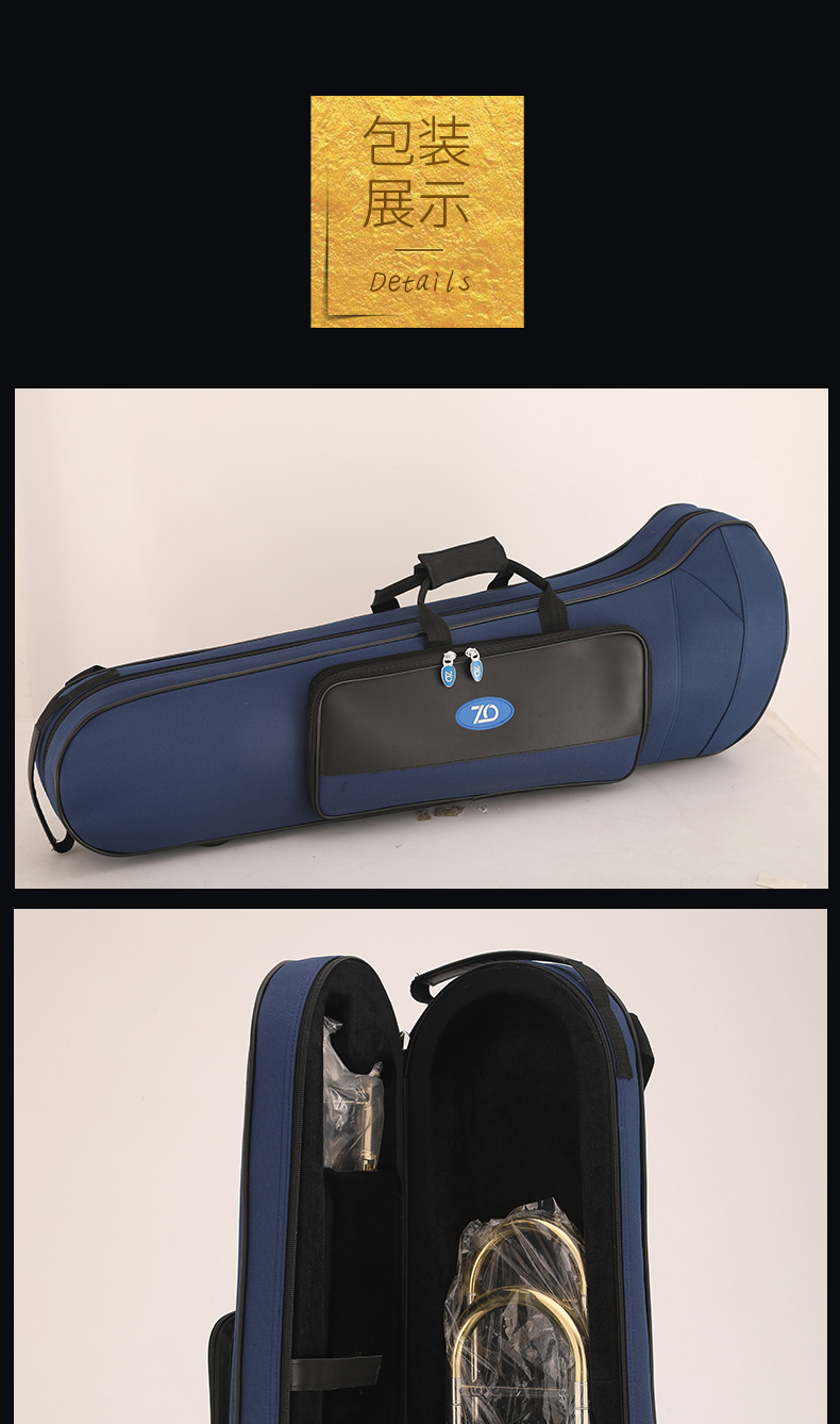 Đồng thau châu Âu trombone ZTB-6000 loại B / F sơn vàng trombone chuyên nghiệp - Nhạc cụ phương Tây kèn đồng