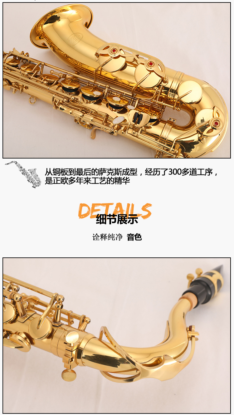 Nhạc cụ bằng đồng cho người mới bắt đầu chuyên nghiệp nói chung tenor saxophone xuống B điều chỉnh phím phụ: âm cao #F - Nhạc cụ phương Tây kèn harmonica