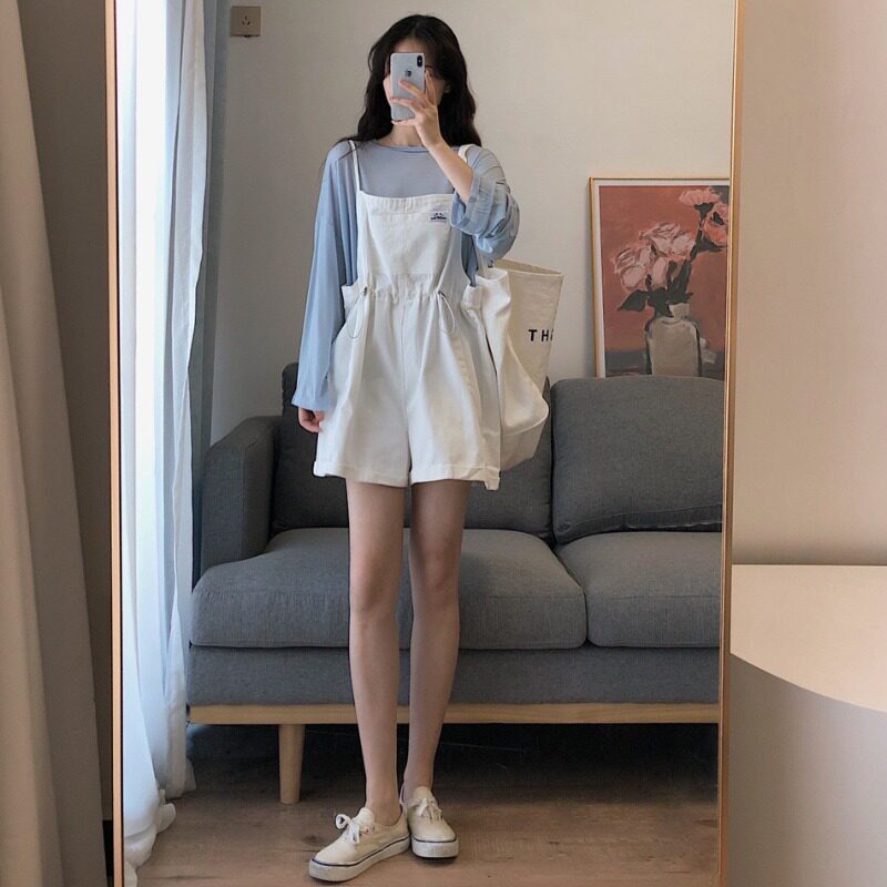 Blue sunscreen with baby bag shorts Two sets for small fresher and pure sweet and small young girl's reduced age casual suit
