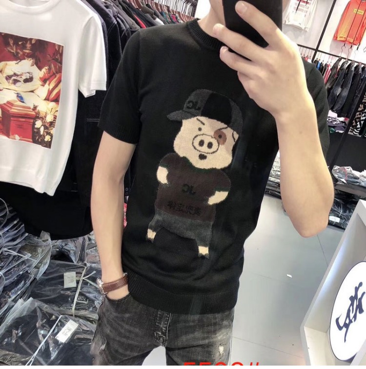 Mùa thu và mùa đông cặp vợ chồng mới áo len ngắn tay phiên bản Hàn Quốc của tự tu luyện vòng cổ nửa tay áo nam và nữ với cùng một nửa tay áo áo len cổ lọ