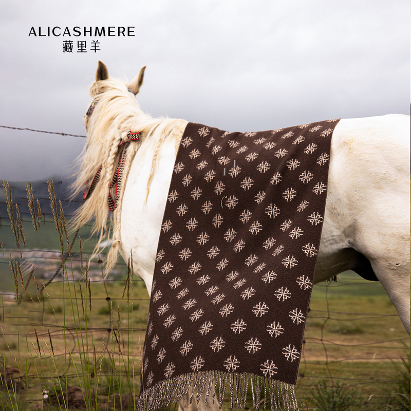 Tibetan Sheep 4500m Tibetan Native Sheep 14.6μm Cashmere Royal Luxury Old Money Double-Sided Shawl M1968 Tibetan Sheep 4500m Tibetan Native Sheep 14.6μm Cashmere Royal Luxury Old Money Double-Sided Shawl M1968