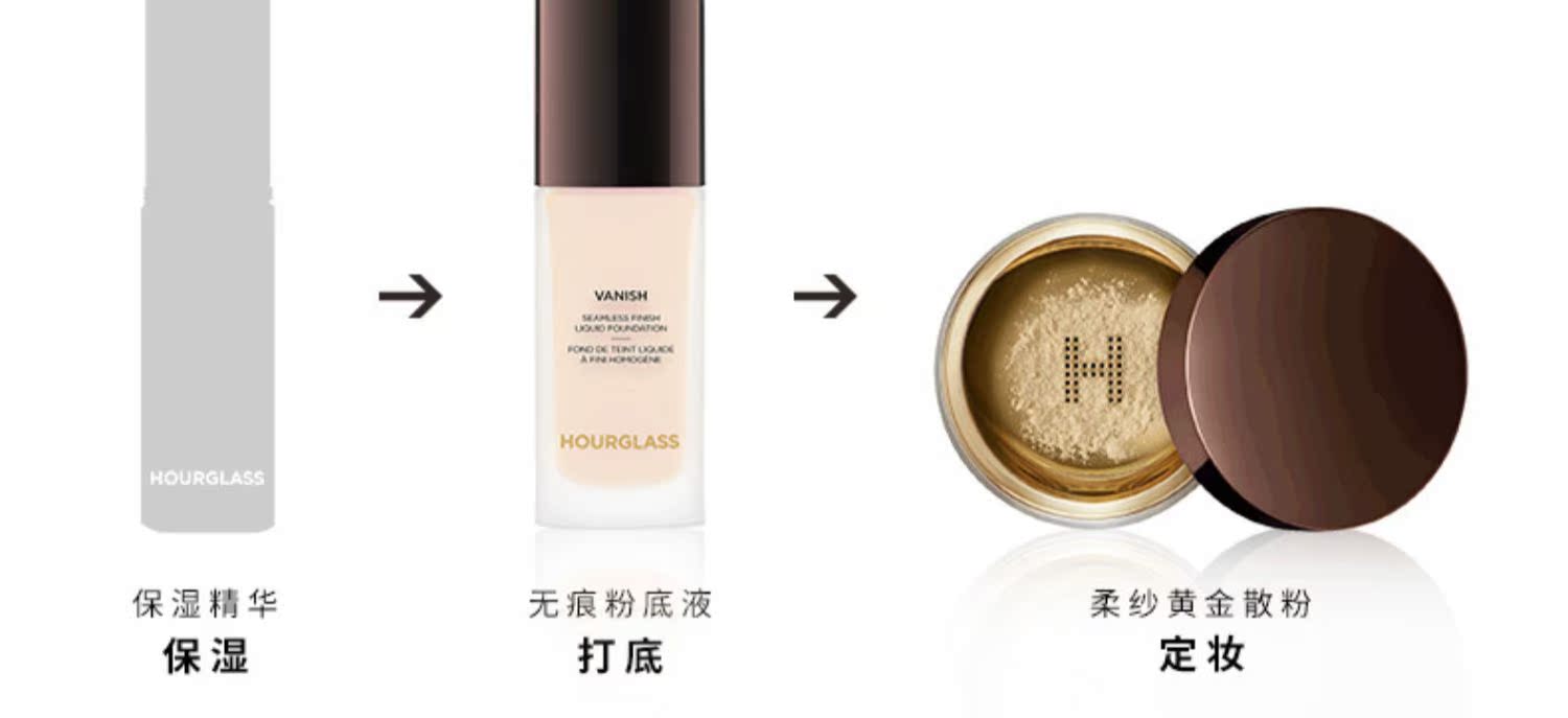 Hourglass Dàn Liquid Foundation Vanish Foundation Cream Liquid Foundation Kem dưỡng ẩm che khuyết điểm chính thức - Nền tảng chất lỏng / Stick Foundation phấn nước missha đỏ
