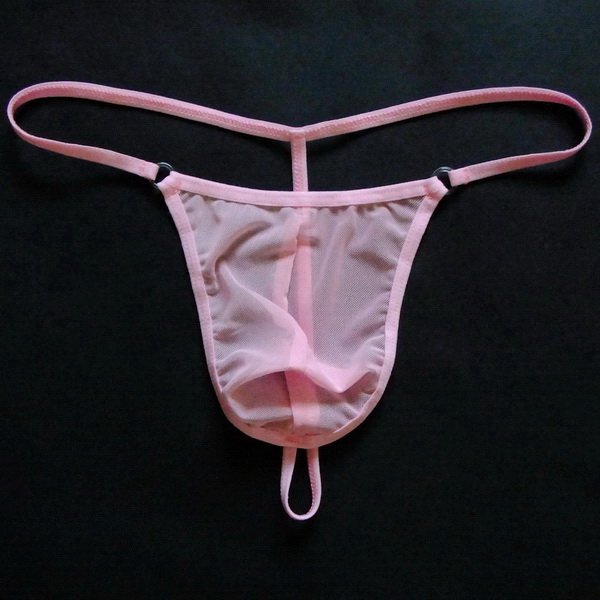 Quần nam Thong Sexy T Quần nam lưới trong suốt Thắt lưng túi thấp phối cảnh Fine Slim Thin Hips T-327 quần lót nam dành cho tuổi 12