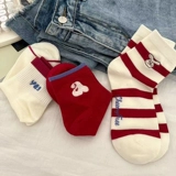 Ник носки Красные и белые полосатые