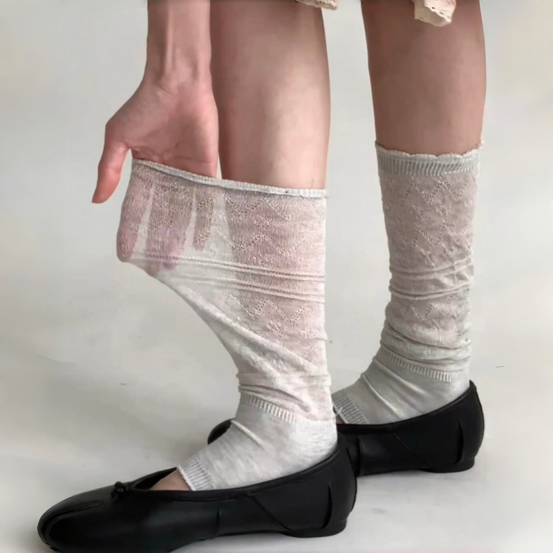 A Light and Airy Feel That You'Ll Fall in Love with at First Glance ~ Stunning Patterns and Thickness ~ Women's Spring and Summer Thin Mid-Length Socks A Light and Airy Feel That You'Ll Fall in Love with at First Glance ~ Stunning Patterns and Thickness ~ Women's Spring and Summer Thin Mid-Length Socks