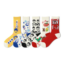 Nick Socks Socks women full of printed little people cute interesting lovers Socks planet college style Socks