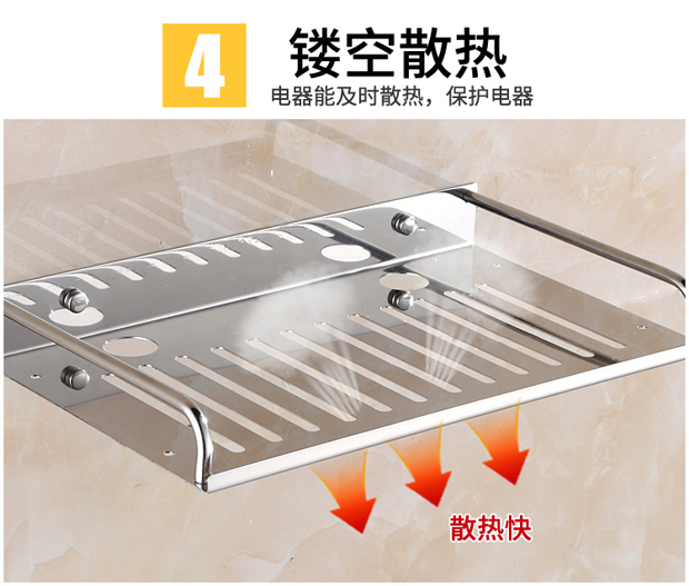 Tủ TV set-top hộp kệ phòng khách tường nền inox giá treo tường hộp phòng tắm giá lưu trữ - Kệ kệ đẹp