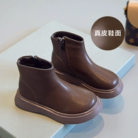 Martens, ботинки, детские демисезонные утепленные короткие сапоги для мальчиков, коллекция 2026 года, из натуральной кожи