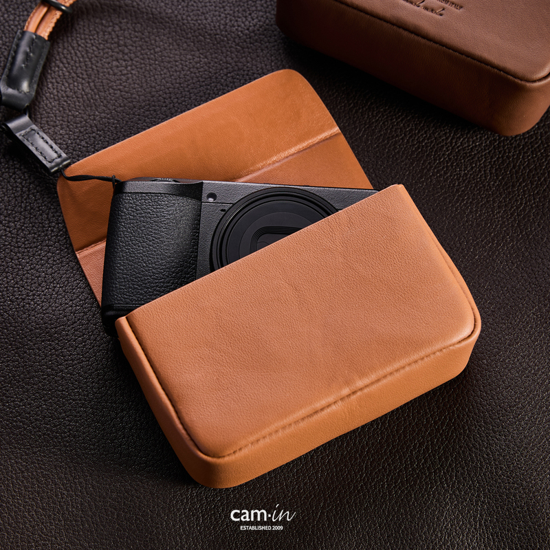Cam-In Genuine Leather Protective Case Suitable for Ricoh Gr2/Gr3/Gr4 Storage Bag Sony Black Card Camera Clutch Bag