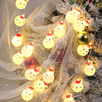 Snowman light string Christmas Tree diy material Christmas Old man small pendant jewelry luminous decoration creative shop