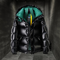 2022 new winter mens shiny short thickened down jacket mens handsome warm trendy brand coat
