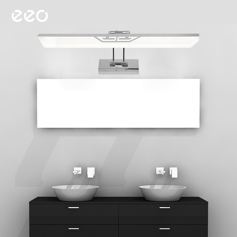 EEO Simple modern led mirror headlights Powder room waterproof anti-fog mirror cabinet lights Bathroom vanity table makeup lamps