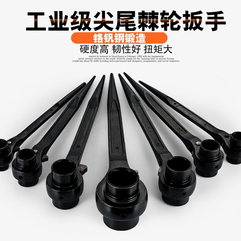 Silver Dragon Island tip-tail ratchet wrench Gear small fast labor-saving quick wrench Jing wheel tool two-way automatic sleeve