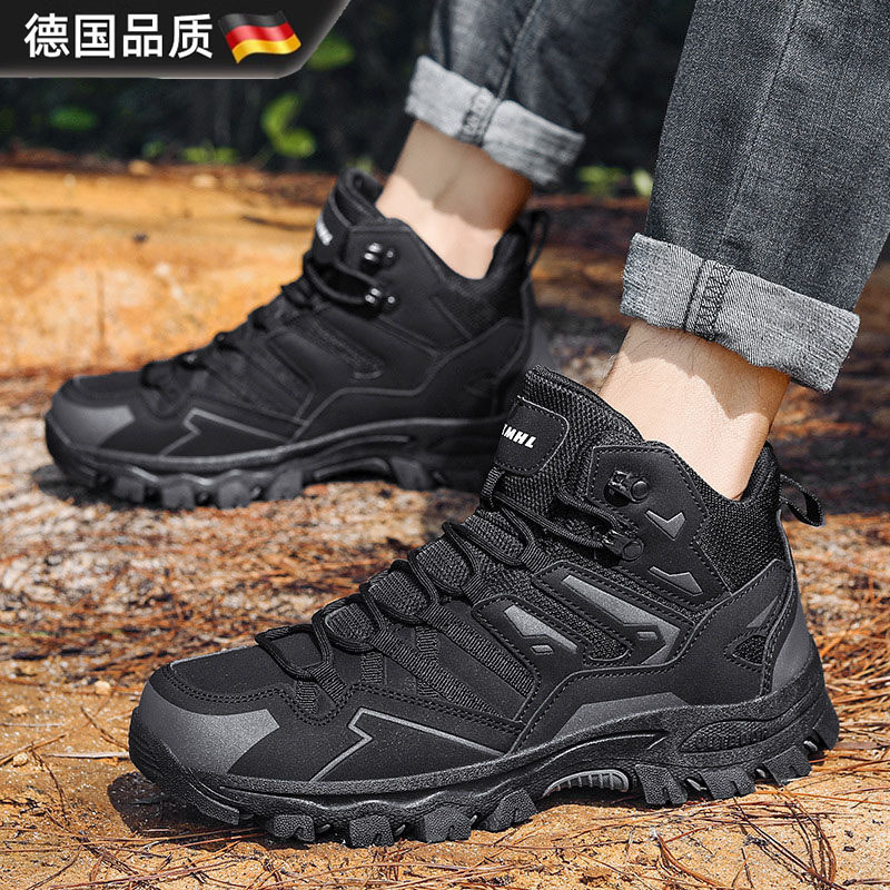 German Hiking Shoes for Men, Lightweight, Non-Slip, Outdoor Shoes, Breathable, Wear-Resistant, High-Top Men's Hiking Shoes, Sports Travel Shoes German Hiking Shoes for Men, Lightweight, Non-Slip, Outdoor Shoes, Breathable, Wear-Resistant, High-Top Men's Hiking Shoes, Sports Travel Shoes
