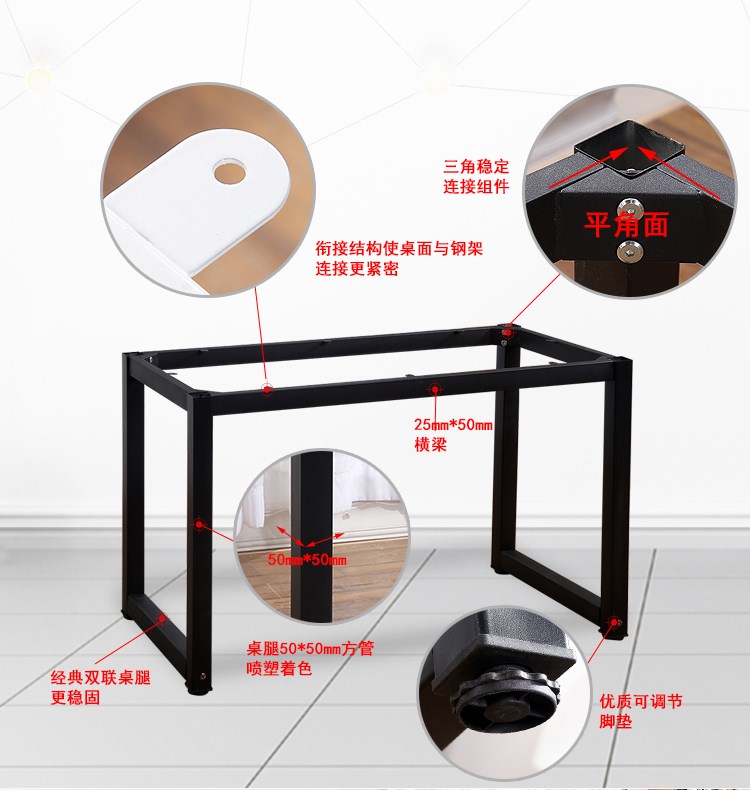 Bàn inox chân đế lắp ráp ban công đôi bàn ăn đơn chân bàn chân bàn đồ nội thất di động dễ dàng văn phòng - FnB Furniture