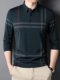 Stifer Genne Striped Long-Sleeved T-Shirt for Men, Spring and Autum 2025 New Classy Casual Men's Polo Shirt