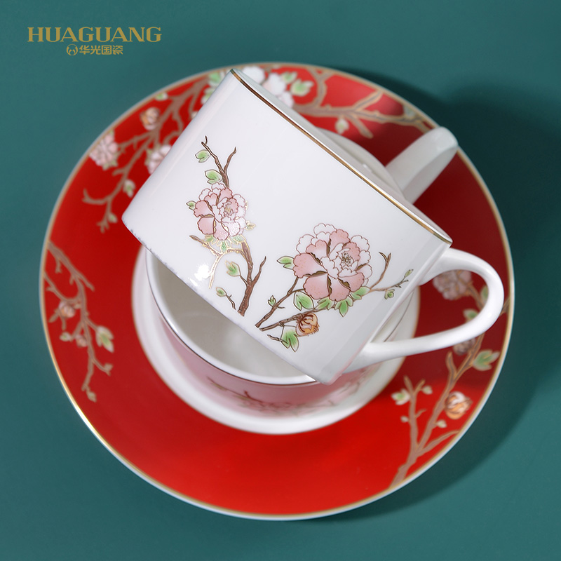 The porcelain of hua Chinese wind ipads China coffee cups and saucers household notes color