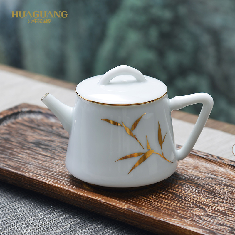 Uh guano countries porcelain ceramic tea set suits for China post DE Huang Jinzhu kung fu tea tea king tea combination