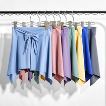 Sports and fitness yoga skirt anti-light strap a skirt with a skirt covering the hip scarf running training ballet dance skirt