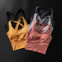 Beauty back backless without steel to gather fitness bra sports underwear women wear shockproof running anti-sagging yoga