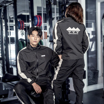 Sweat suit suit mens fat-reducing large size running coat bursting sweat clothing fat-burning fitness sports sweating clothing