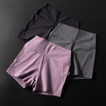 Spring new pro-naked hip hot pants sports fitness hip shorts yoga three-point pants European and American leggings women