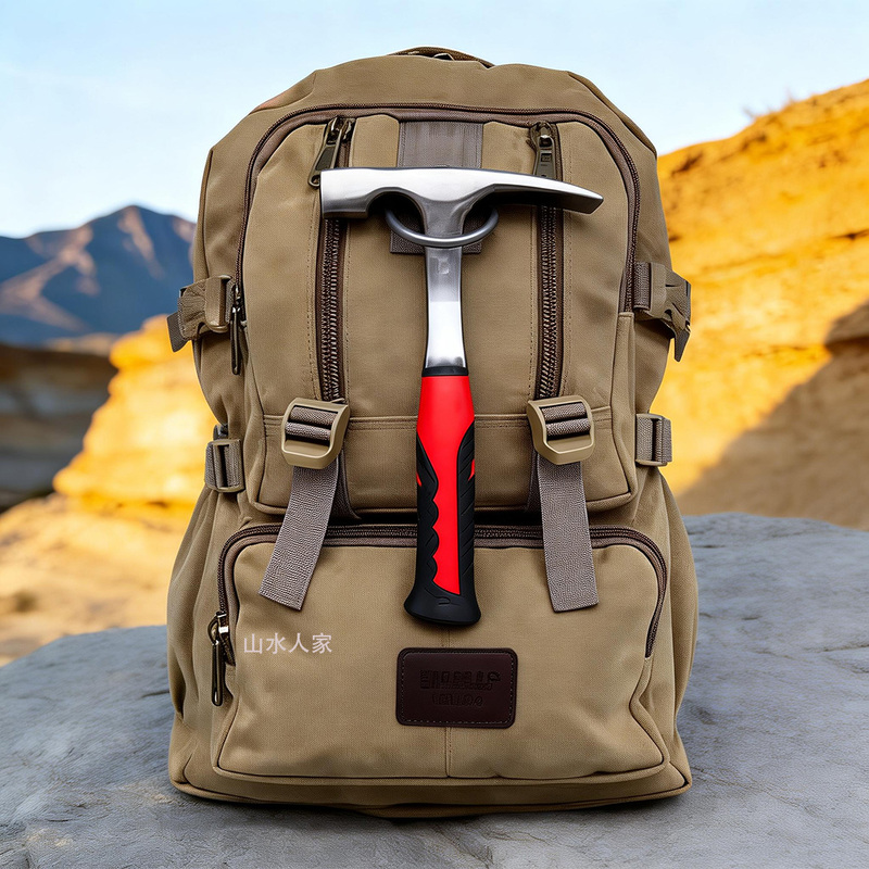 Backpack Geological Bag Geological Exploration Bag Canvas Thickened Large Capacity Outdoor Geological Bag Commuting Bag Strong and Wear-Resistant