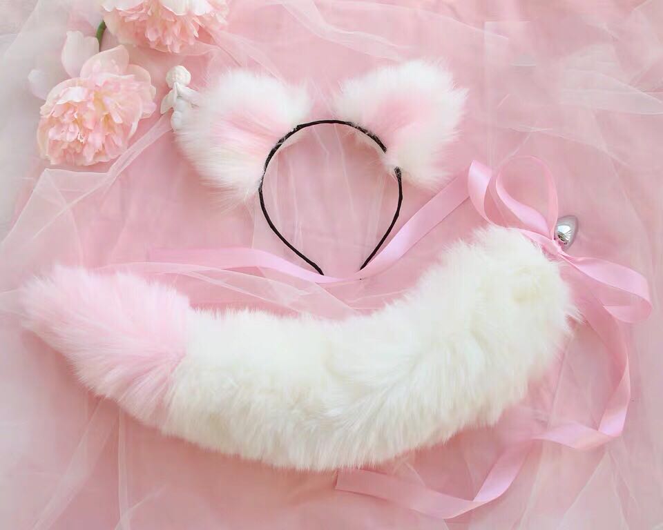 Small Andromeda metal anal plug tail 50cm Cat Tails Anal Cpos Fox Tail Sm Tune Rabbit Tail Dog Slave