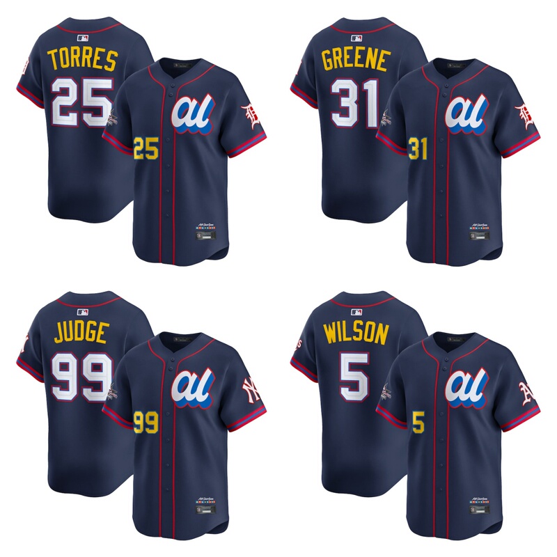 Major League Baseball 2025 All-Star East Cardigan Embroidered Oversized Baseball Short-Sleeve Sportswear Men's Jersey