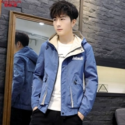 Áo khoác học sinh trung học nam 12-15 tuổi áo khoác thiếu niên mùa xuân và quần áo mùa thu 13 áo khoác nam trung học 14-16 phiên bản Hàn Quốc - Cao bồi