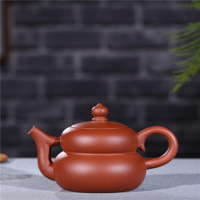 Lixing Purple Sand Gourd Teapot Teapot Fully Handmade Tea Set Original Mine Purple Sand Pot Support Customized