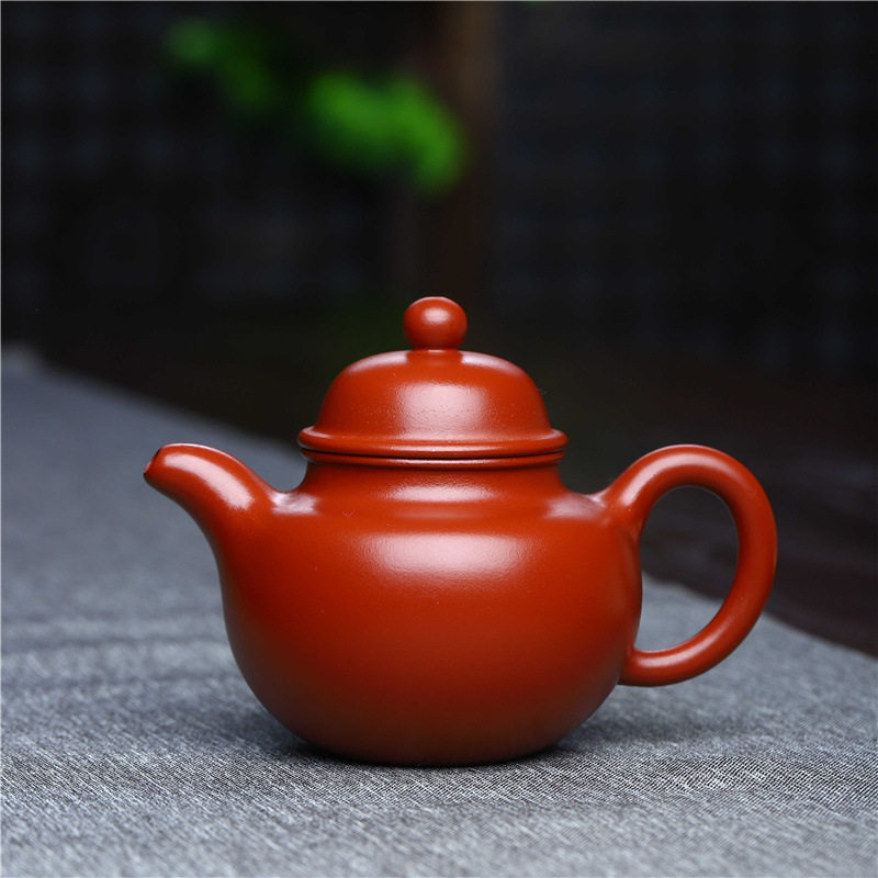 Yixing purple sand teapot handmade fine mineral Dahongpao drop ball household tea set Purple sand craft teapot handmade