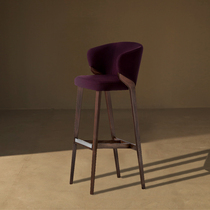 Bar chair solid wood high stool home backrest bar stool modern simple bar chair front stool Nordic bar chair