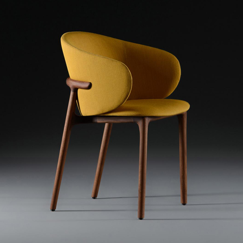 simple modern dining chair black walnut backrest chair living room casual luxury armchair solid wood desk chair 