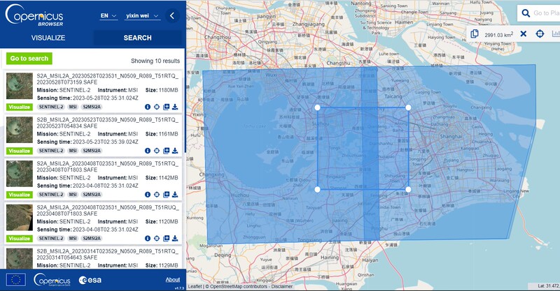 Sentinel 2 Remote Sensing Image Data Download and Processing, Official Data from the European Space Agency