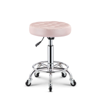 Iron wheel large-scale stool hairdressing beauty stool chair rotating lift roller skating chair round stool for beauty salon