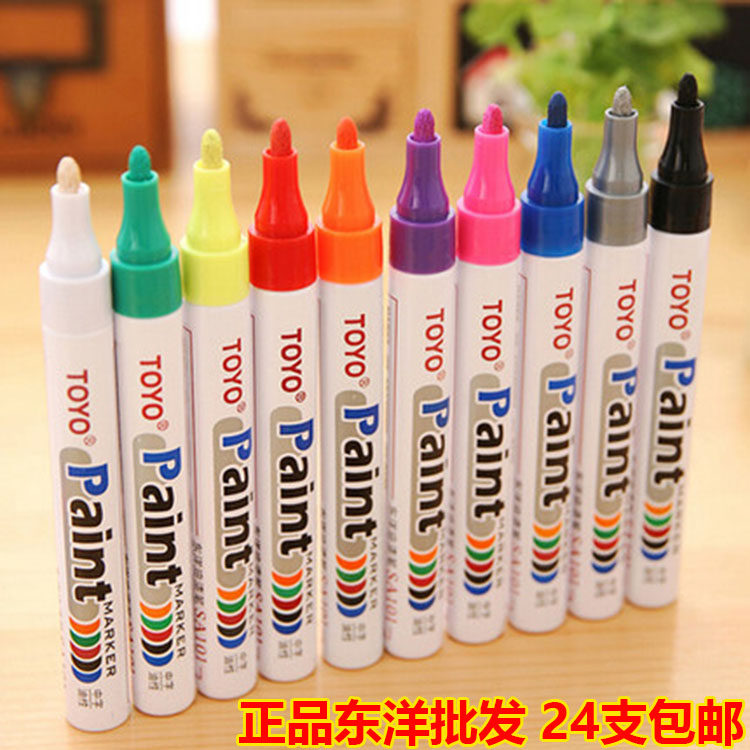 Full 24 TOYO Toyo paint pen SA-101 touch-up paint pen sign-in pen white paint note marker pen