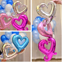 Care aluminum film balloon hollow wedding room arranged seventh evening Valentines Day decorated heart - shaped balloon