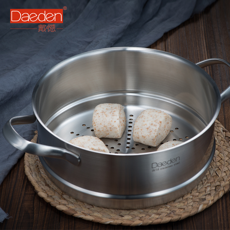 Daeden/Dude Stainless Steel Steamer Steamer Household Large-Capacity Steamer Steamer 18/20/22/24/28/30