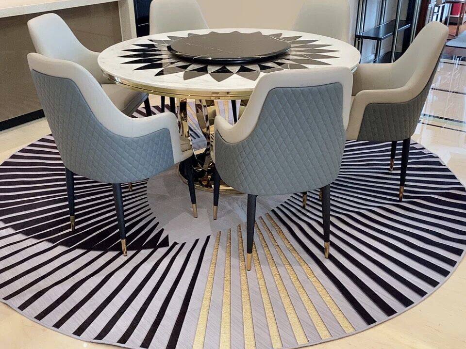 Nordic round carpet modern convenient fashion bay room sample room bedroom bedside geometric abstraction customizable