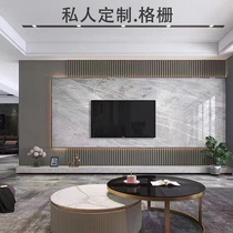 Custom solid wood grille light luxury TV background wall concave-convex plate partition wall Great Wall plate retaining wall ceiling decorative plate