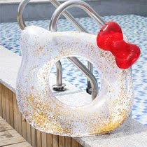 ins Net red thick children sequin bow kitty cat swimming ring Children Baby armpit personality cute