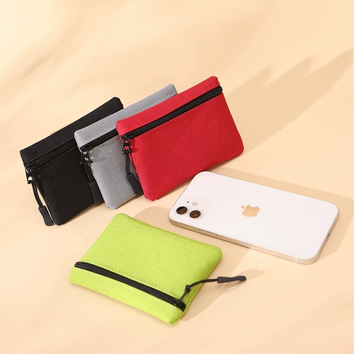 Маленький кошелек, картхолдер, небольшая сумка подходит для мужчин и женщин, ткань, монеты, сумка-органайзер, тканевый мешок, простой и элегантный дизайн