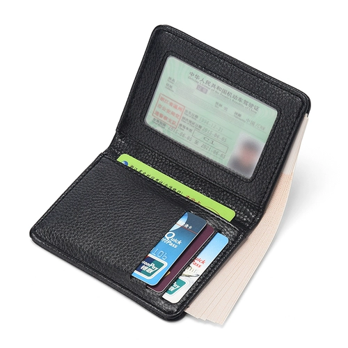 Мужской ультратонкий картхолдер, короткий портативный бумажник, антимагнитный маленький чехол для водительских прав