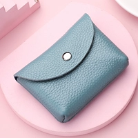 Синий, маленький, кожаный, воловья кожа