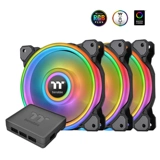 TT RIING QUAD 12 Светодиодный RGB Черно -белая вода холодный процессор DETAED CHECTER FAN 12/14CM